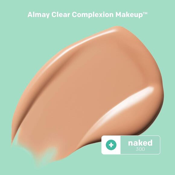 Lot of 2 Almay Clear Complexion Makeup Liquid Foundation #300 Naked NEW - Picture 3 of 3